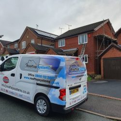 Fascias, soffits and guttering replacement underway on a detached home